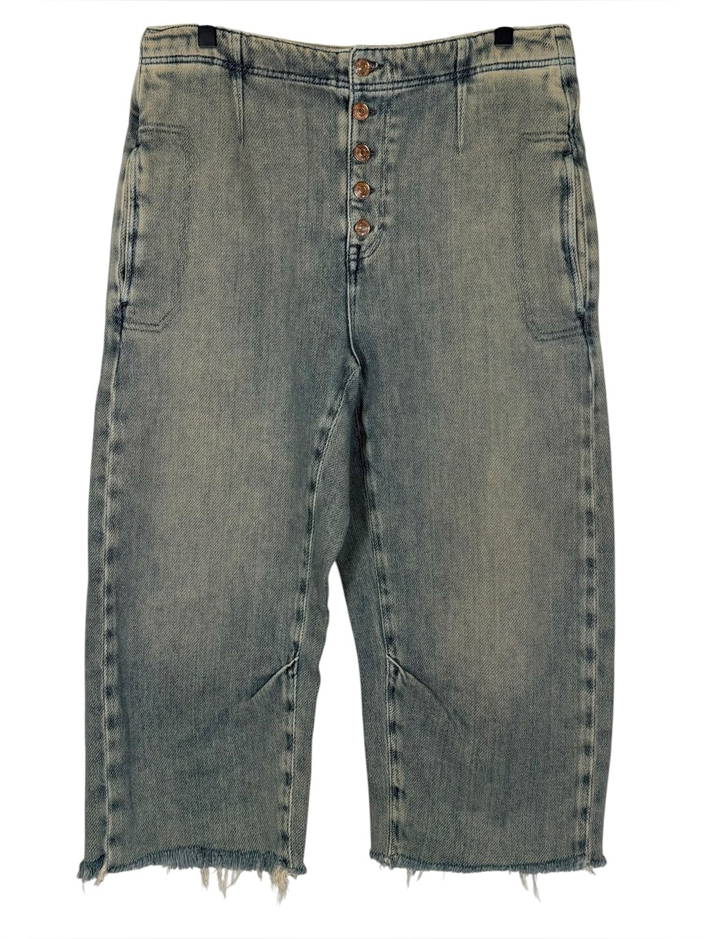 We The Free Size 29 Cropped Spearmint Slouchy Barrel Leg Low Slung Osaka Jeans